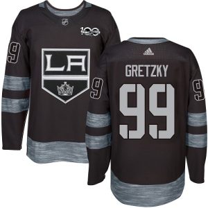 Herren Los Angeles Kings Eishockey Trikot Wayne Gretzky #99 Authentic Schwarz 1917-2017 100th Anniversary